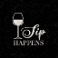 Picture of WINE HUMOR BLACK III-SIP HAPPENS
