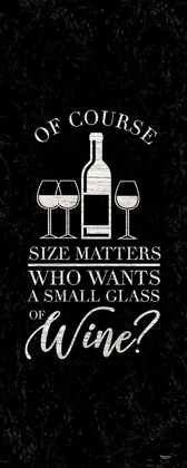 Picture of WINE HUMOR VERTICAL BLACK II-SIZE MATTERS