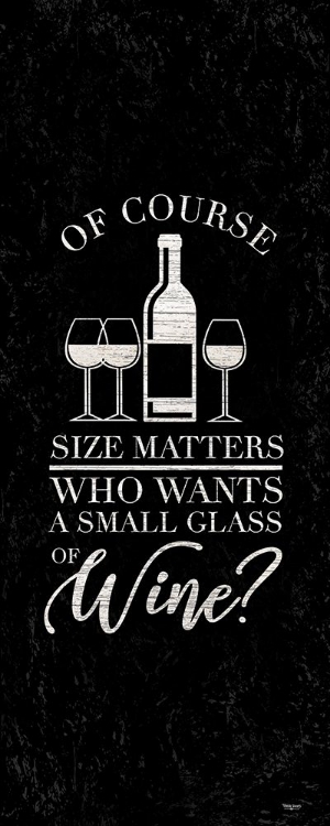 Picture of WINE HUMOR VERTICAL BLACK II-SIZE MATTERS