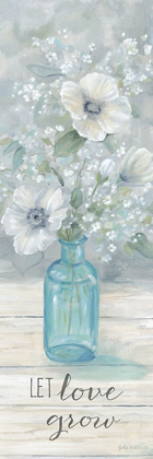 Picture of VINTAGE JAR BOUQUET SENTIMENT VERTICAL II-LET LOVE GROW