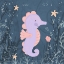 Picture of SEAHORSE AND TURTLE BLUE I