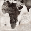 Picture of WORLD MAP BLACK AND WHITE I-AFRICA