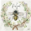 Picture of HONEY BEE AND CLOVER WREATH I