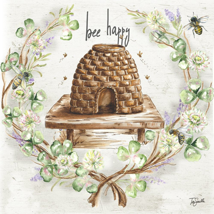 Picture of HONEY BEE AND CLOVER WREATH II