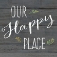 Picture of FARMHOUSE SIGN BLACK II-OUR HAPPY PLACE