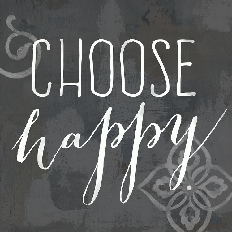 Picture of CHOOSE HAPPY ON BLACK