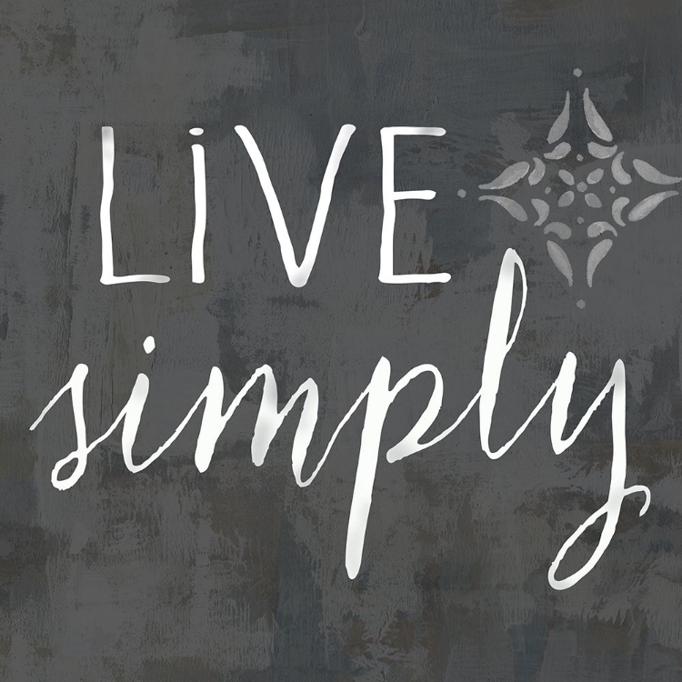 Picture of LIVE SIMPLY ON BLACK