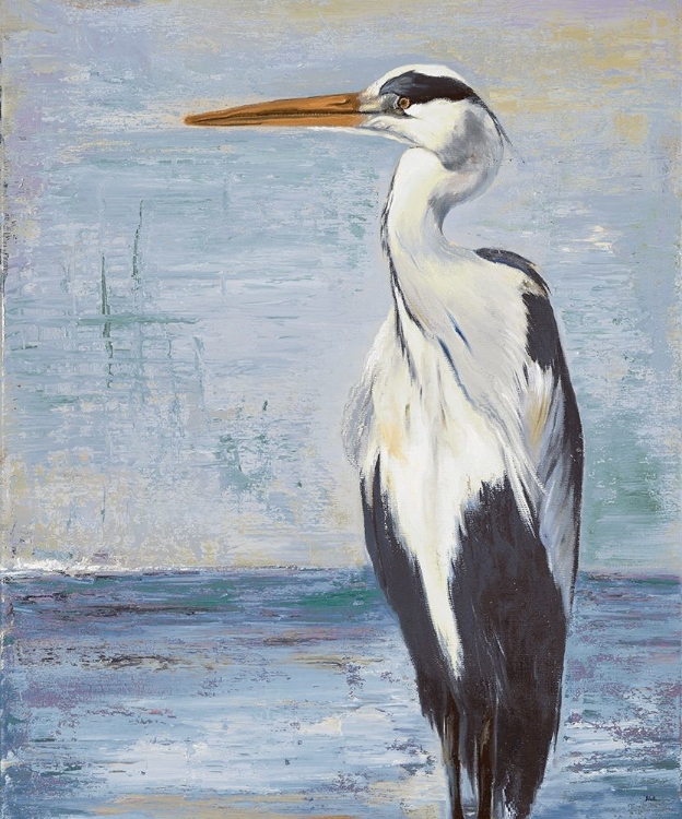 Picture of BLUE HERON ON BLUE II