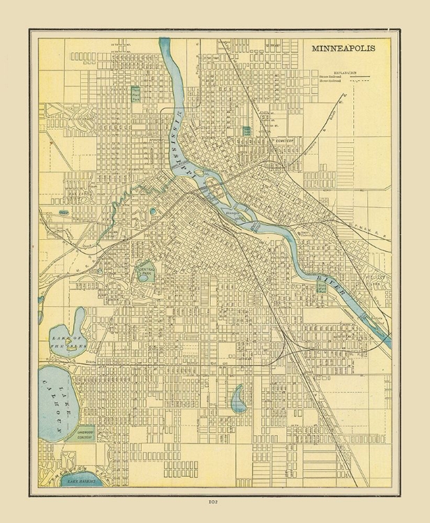 Picture of MINNEAPOLIS  MINNESOTA - CRAM 1892