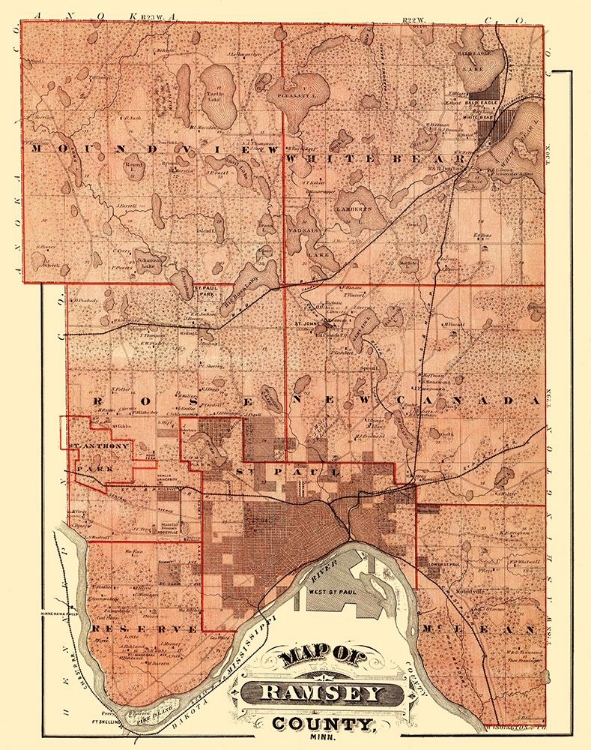 Picture of RAMSEY MINNESOTA LANDOWNER - ANDREAS 1874