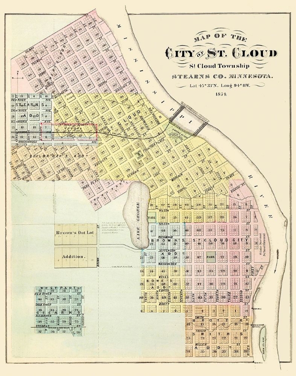 Picture of SAINT CLOUD MINNESOTA LANDOWNER - ANDREAS 1874