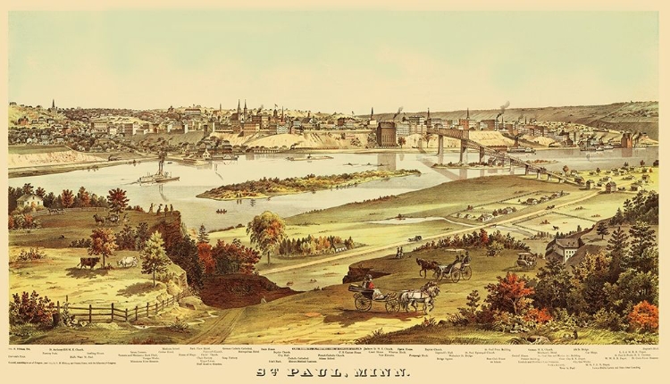 Picture of ST PAUL MINNESOTA - SHOBER 1874