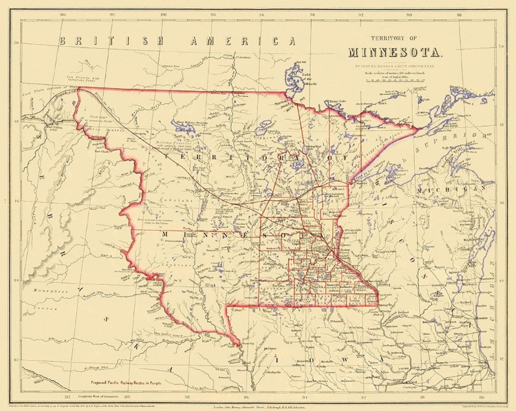 Picture of MINNESOTA TERRITORY - ROGERS 1857