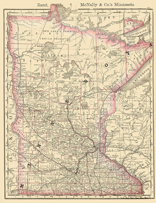 Picture of MINNESOTA - RAND MCNALLY 1879