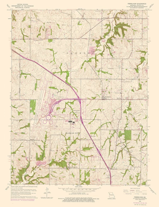 Picture of FERRELVIEW MISSOURI QUAD - USGS 1961