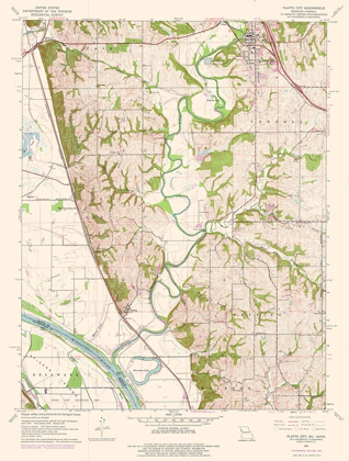 Picture of PLATTE CITY MISSOURI QUAD - USGS 1961