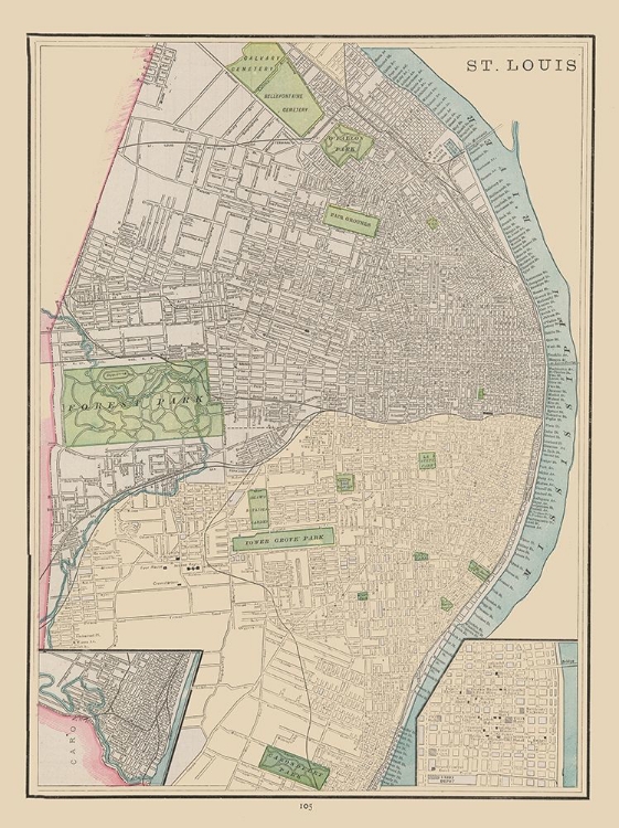 Picture of ST LOUIS  MISSOURI - CRAM 1892