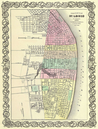 Picture of ST. LOUIS MISSOURI - COLTON 1855