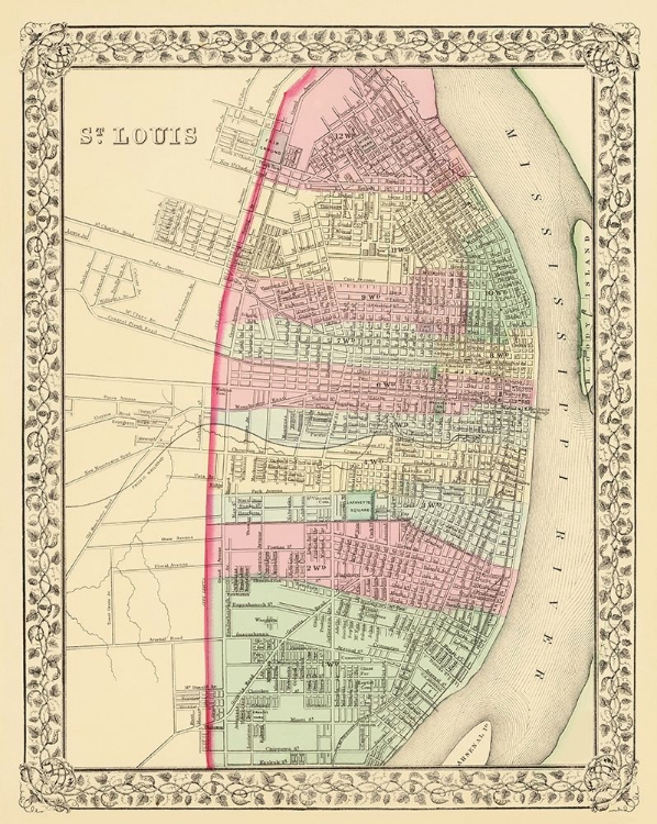 Picture of ST. LOUIS MISSOURI - MITCHELL 1870