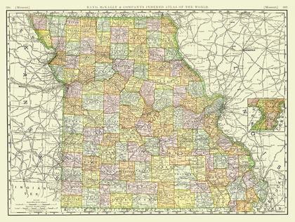 Picture of MISSOURI - RAND MCNALLY 1897