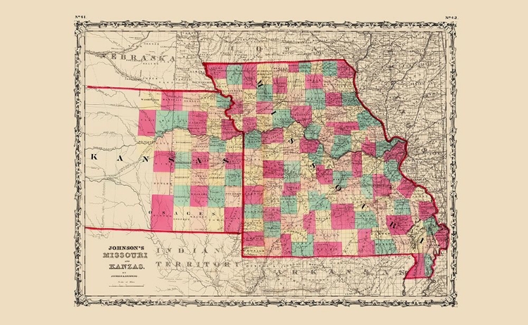 Picture of MISSOURI, KANSAS - JOHNSON 1860