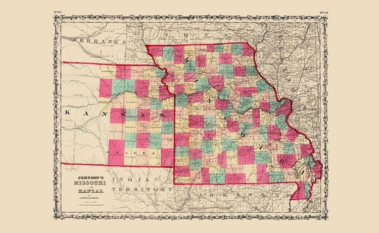 Picture of MISSOURI, KANSAS - JOHNSON 1860