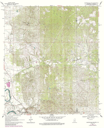 Picture of SOUTH WEST BAXTERVILLE MISSISSIPPI QUAD - USGS