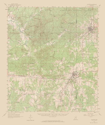 Picture of GLOSTER MISSISSIPPI QUAD - USGS 1961