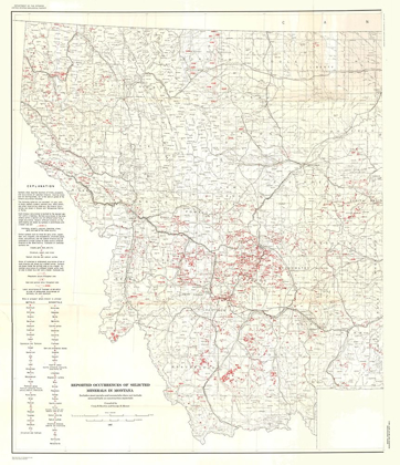 Picture of SELECTED MINERALS MONTANA - BENTLEY 1967