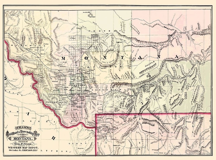 Picture of MONTANA TERRITORY - CRAM 1875