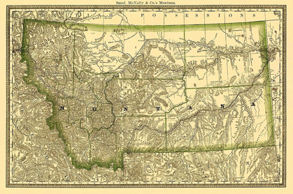 Picture of MONTANA - RAND MCNALLY 1881