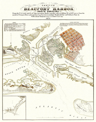 Picture of BEAUFORT HARBOR  NORTH CAROLINA - TOMPSON 1854