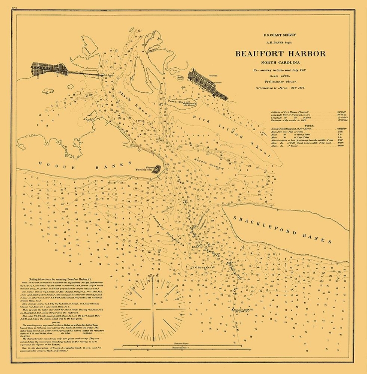 Picture of BEAUFORT HARBOR - KREBS 1864