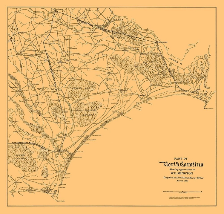 Picture of CAPE LOOKOUT TO CAPE FEAR, NORTH CAROLINA 1864