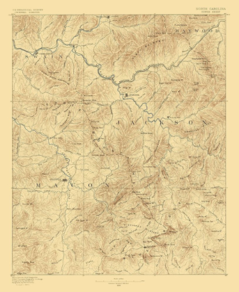 Picture of COWEE NORTH CAROLINA SHEET - USGS 1886