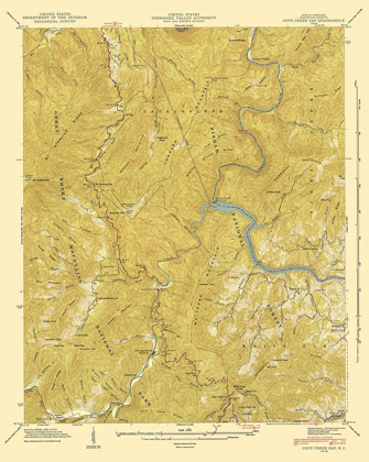 Picture of COVE CREEK GAP NORTH CAROLINA QUAD - USGS 1935