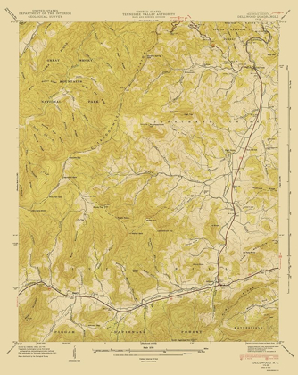 Picture of DELLWOOD NORTH CAROLINA QUAD - USGS 1935