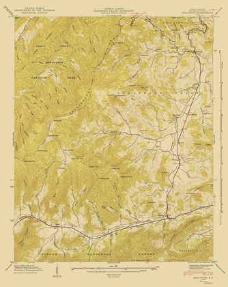 Picture of DELLWOOD NORTH CAROLINA QUAD - USGS 1935