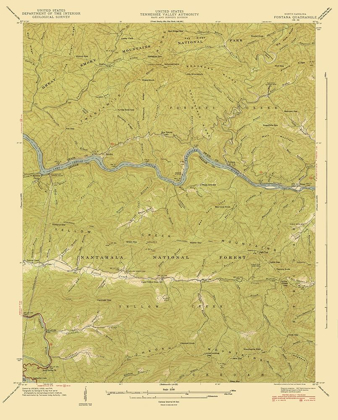 Picture of FONTANA NORTH CAROLINA QUAD - USGS 1940