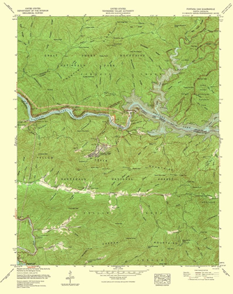Picture of FONTANA DAM NORTH CAROLINA QUAD - USGS 1935