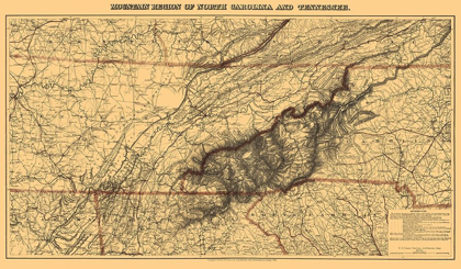 Picture of NORTH CAROLINA, TENNESSEE MOUNTAIN REGION 1865