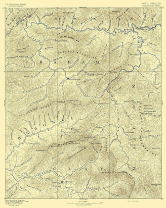 Picture of NANTAHALAH NORTH CAROLINA QUAD - USGS 1892