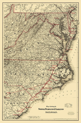 Picture of NORFOLK, WILMINGTON AND CHARLESTON RAILROAD 1891