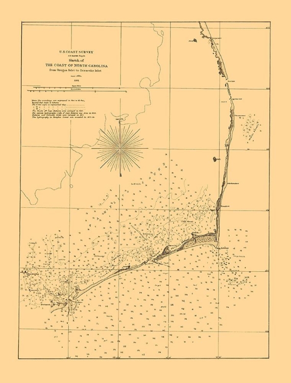 Picture of OREGON INLET TO OCRACOKE INLET - USCS 1861