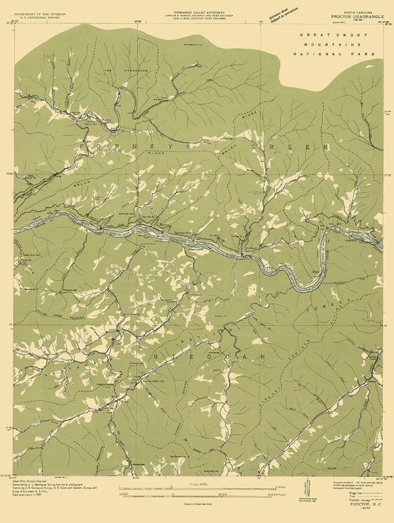 Picture of PROCTOR NORTH CAROLINA QUAD - USGS 1935