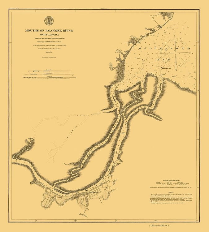 Picture of ROANOKE RIVER MOUTH - USCS 1864