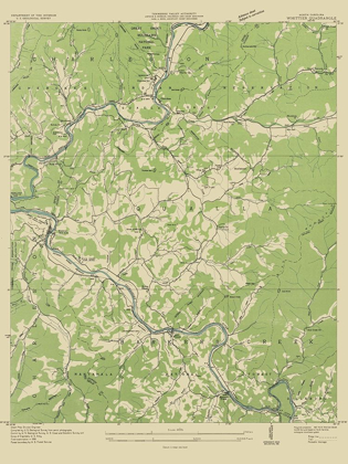Picture of WHITTIER NORTH CAROLINA QUAD - USGS 1935