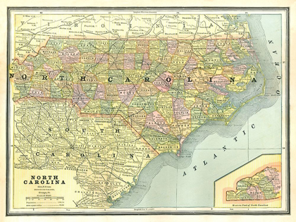 Picture of NORTH CAROLINA - CRAM 1886