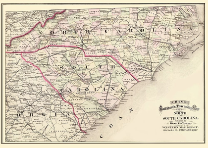 Picture of NORTH CAROLINA, SOUTH CAROLINA - CRAM 1875