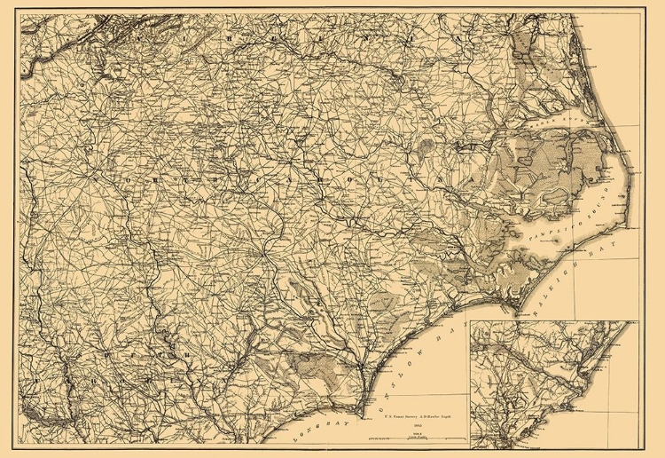 Picture of NORTH CAROLINA - LINDENKOHL 1865